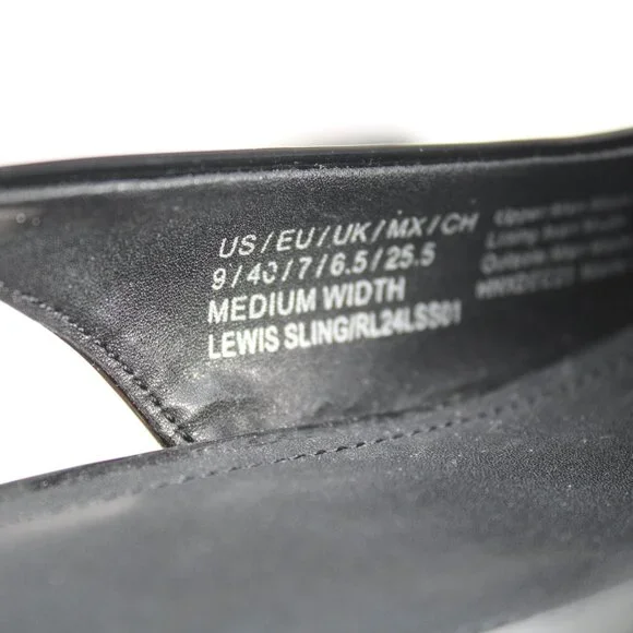 Kenneth Cole Reaction Womens Black Patent Lewis Sling Loafer Block Heels Size 9 - Picture 8 of 8